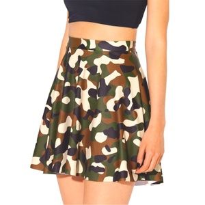 BlackMilk Commando Camo Skater / Circle Skirt - Size S